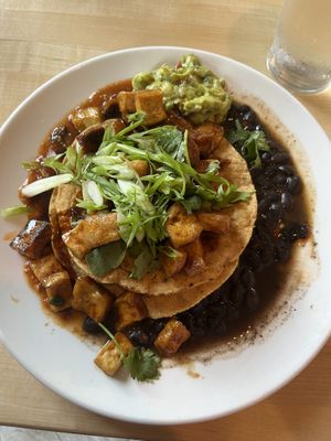 vegan huevos rancheros  at The Mason Jar Cafe in Benton Harbor