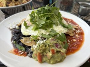 Huevos rancheros  at The Mason Jar Cafe in Benton Harbor