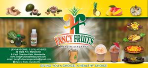 display board at Fancy Fruits in Mandeville