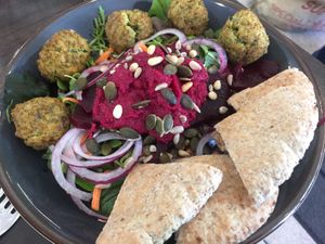 Beetroot and falafel salad at Bastion Kitchen in Athlone