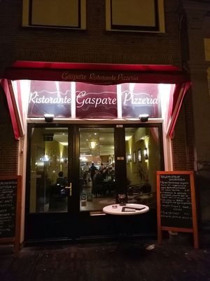 From the outside @ night. at Gaspare Ristorante Pizzeria in Leiden