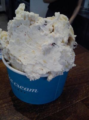 soy milk apple pie cranberries almonds at N'Ice Cream Factory in Wroclaw