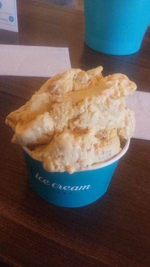 Apple pie, almonds, walnuts at N'Ice Cream Factory in Wroclaw