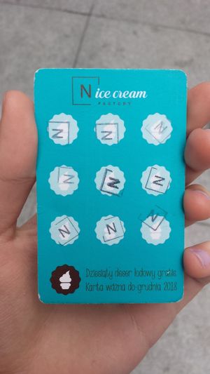 Free nice cream! at N'Ice Cream Factory in Wroclaw