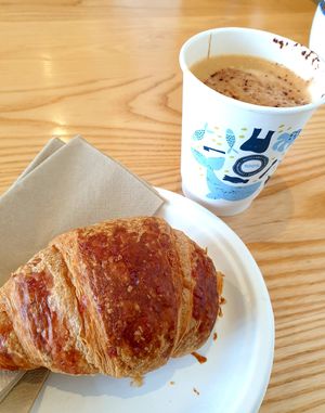 Raspberry croissant at Island Cafe in Marazion
