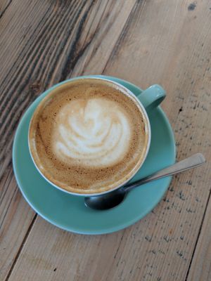 Soya flat white at Island Cafe in Marazion