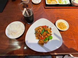 Cashews with soy meat  at China Dining Hiten in Nara