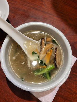 Veggie mushroom soup at China Dining Hiten in Nara
