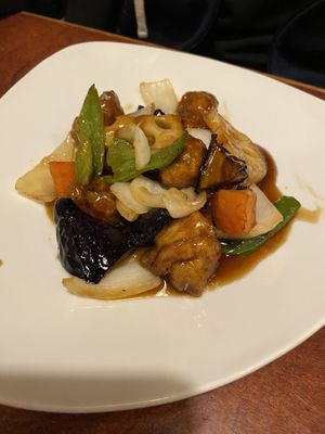 Sweet and sour (rice ordered separately)  #Veganuary at China Dining Hiten in Nara