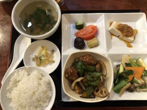 The vegan set at China Dining Hiten in Nara