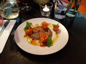 Vegan scallops at Veginity in Dublin