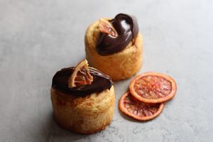 Blood Orange and Chocolate Cruffin at Veginity in Dublin