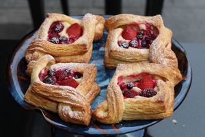 Mixed Berry and Vanilla Custard Danish at Veginity in Dublin