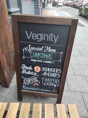 Menu at Veginity in Dublin