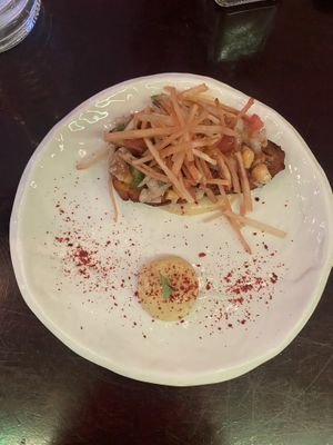 Sweet potato fritters   at Veginity in Dublin