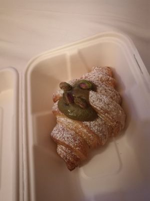 Pistachio crossaint at Veginity in Dublin