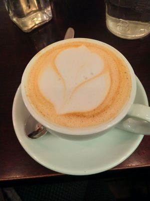 Turmeric latte at Veginity in Dublin