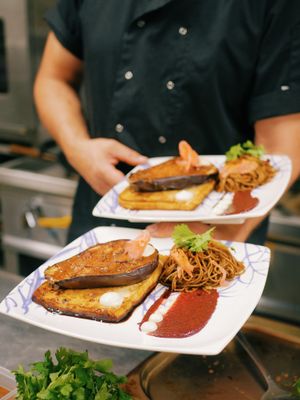 Miso Aubergine at Veginity in Dublin