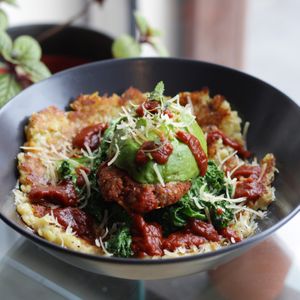 Scotched Avocado Boxty at Veginity in Dublin