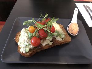 Avocado toast at Veginity in Dublin