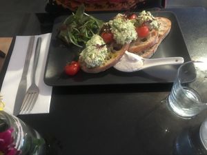 Smashed Avocado and Lemon Oil Feta at Veginity in Dublin
