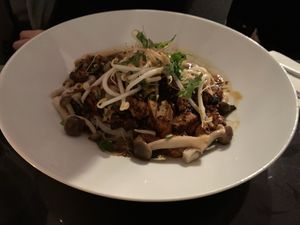 Special Chinese Menu - Noodles with tofu and mushrooms at Veginity in Dublin