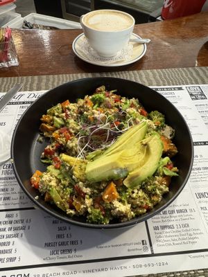 Andean B-Vitamin Recharge (with tofu and avocado)  at Art Cliff Diner in Vineyard Haven