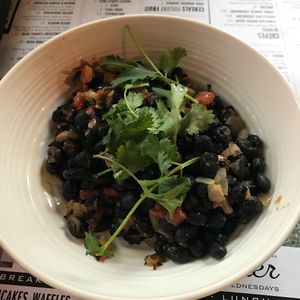 Black beans side at Art Cliff Diner in Vineyard Haven