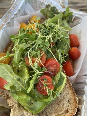 The avocado toast at Art Cliff Diner in Vineyard Haven