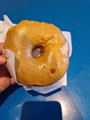 Vegan pumpkin spice latte donut at Union Square Donuts in Boston