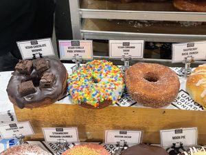 Vegan selection  at Union Square Donuts in Boston