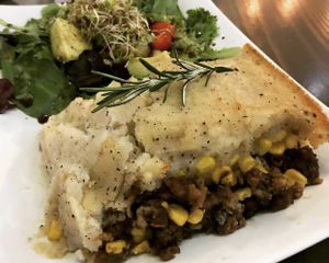 Vegan Shepherds Pie at Perk Coffee House  in Tequesta
