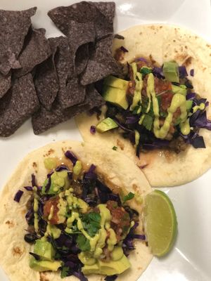 Vegan tacos at Perk Coffee House  in Tequesta