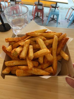 Trippy Fries - Smokey Paprika Seasoning I believe  #Veganuary at Trippy Taco in Fitzroy
