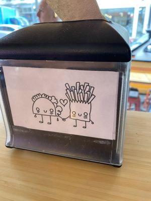 Cute Napkin Holder #Veganuary at Trippy Taco in Fitzroy