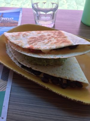 Black bean quesadilla- vegan at Trippy Taco in Fitzroy