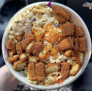 Chicky salad! Huge & so worth the money! at Beatnic - Providence in Providence