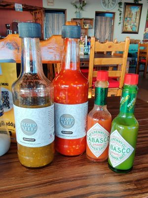 Extra spices at Bits 'n Pizzas in Swakopmund