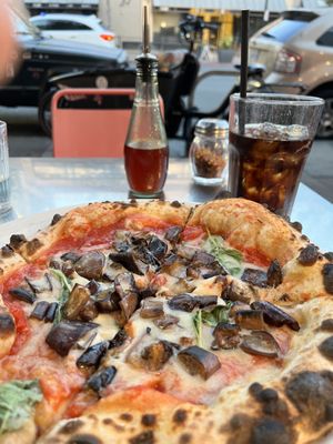 Norma (eggplant) pizza   at Lucia's in Berkeley