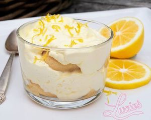 lemon dessert at Lucia's in Berkeley