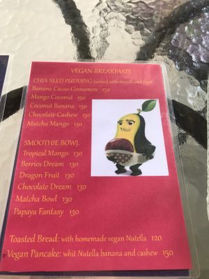 Menu at Kaya Caffe in Koh Lanta