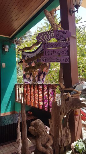 Sign at Kaya Caffe in Koh Lanta