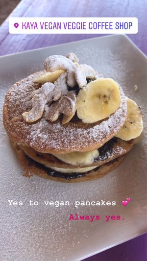 Vegan pancakes  at Kaya Caffe in Koh Lanta