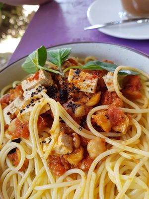 Vegan Bolognese at Kaya Caffe in Koh Lanta