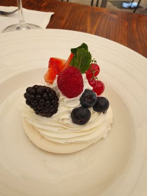 Dessert vegan at La Piazzetta in Verona