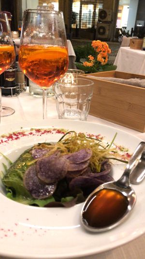 Cabbage with smoked tofu at La Piazzetta in Verona