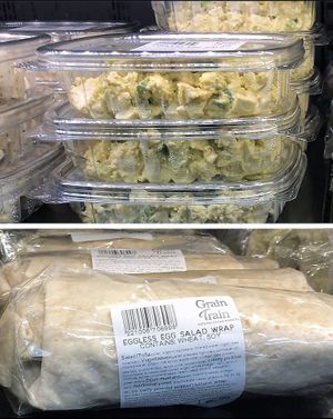 Eggless egg salad   at Grain Train Natural Foods Market in Petoskey
