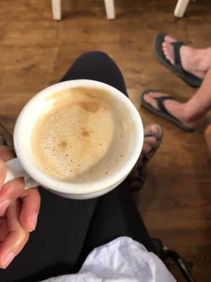 Oat mylk cappuccino  at Ecolmado in Leon