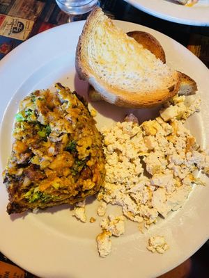 Hash and plain tofuu  at Julian's in Providence