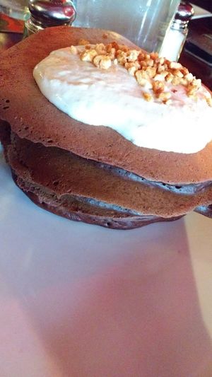 Chocolate pancakes at Julian's in Providence